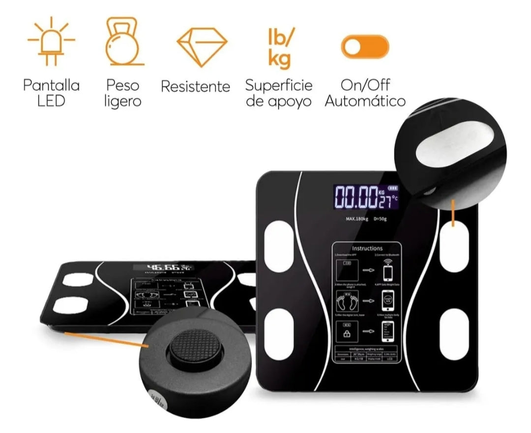 Báscula Electrónica Balanza Bluetooth In