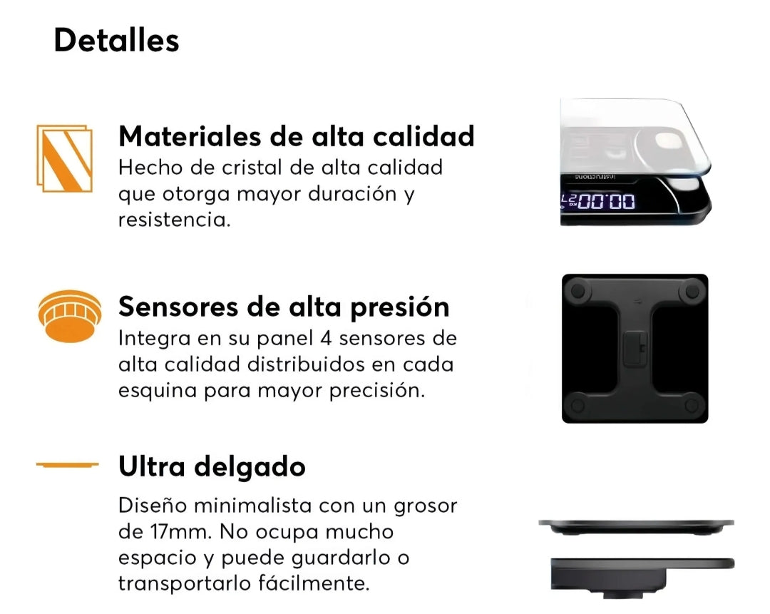 Báscula Electrónica Balanza Bluetooth In